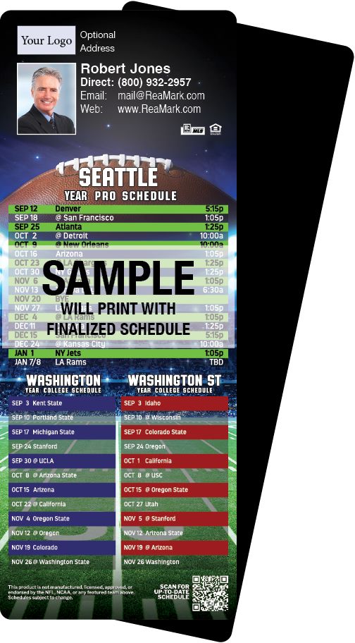 Football Schedules | ReaMark Real Estate Magnets